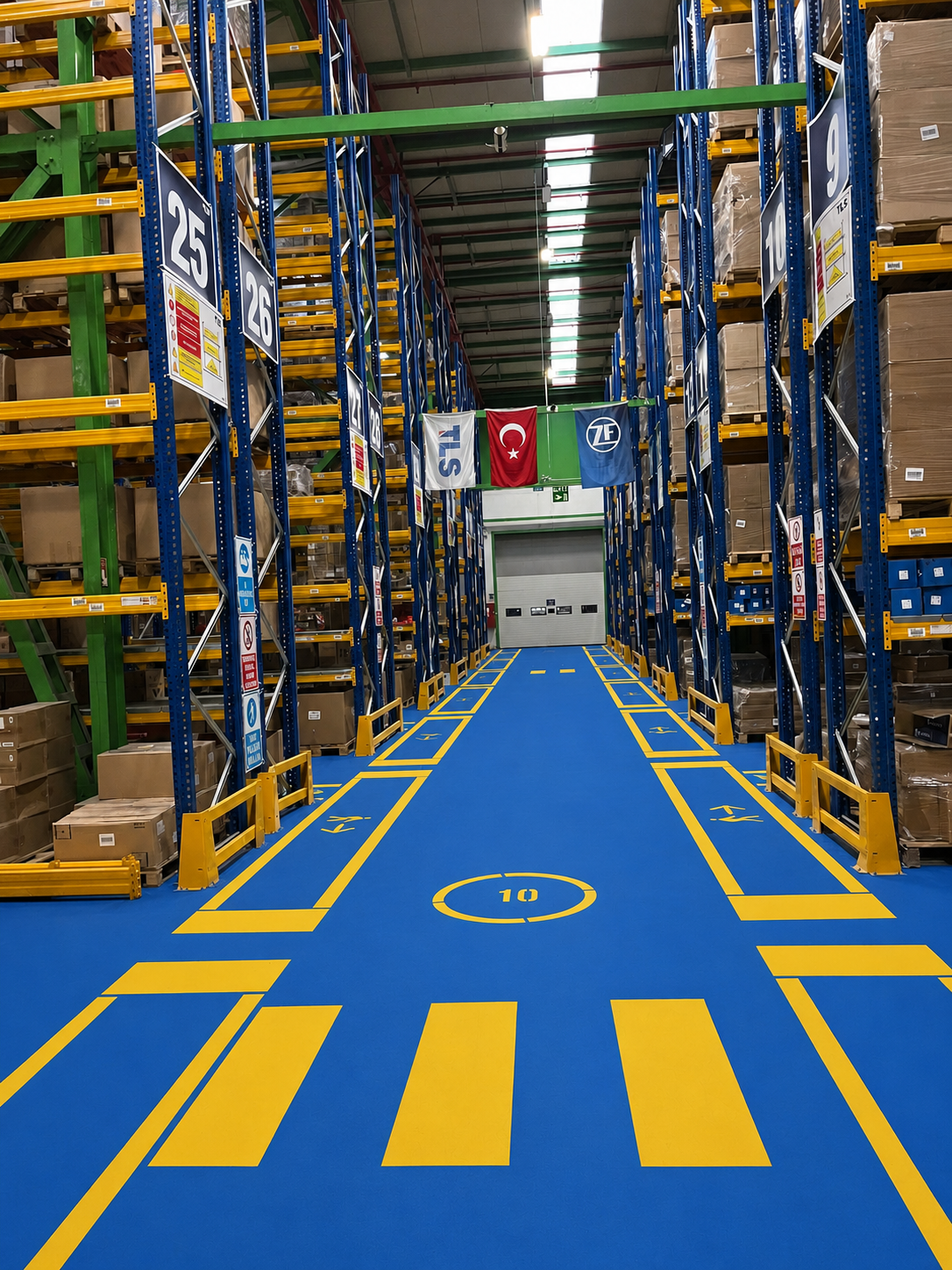Fabrika Zemin İş Güvenliği Çizgileri
