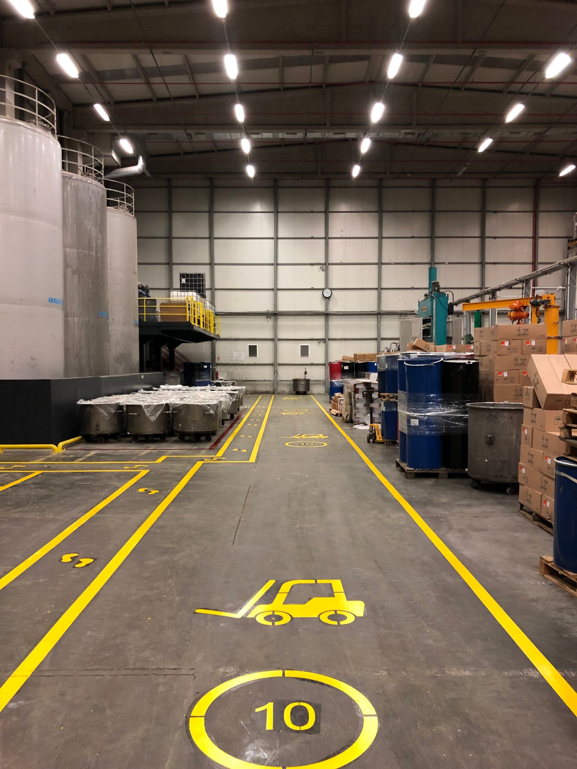 Fabrika İç Trafik Düzenleme Çizgileri