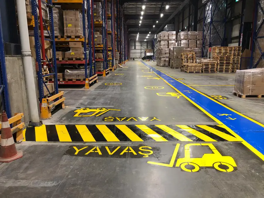 Makine Güvenlik Alanı Çizgileri