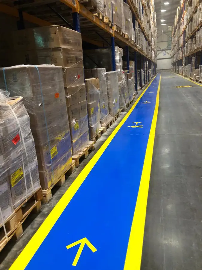 Fabrika Zemin İş Güvenliği Çizgileri