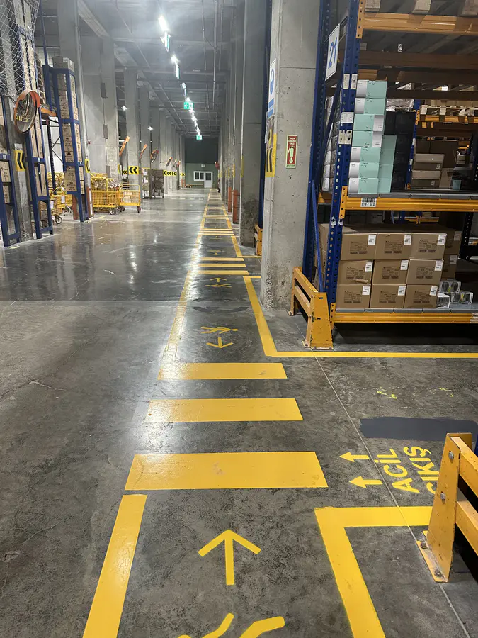 Güvenlik Koridoru Çizgileri