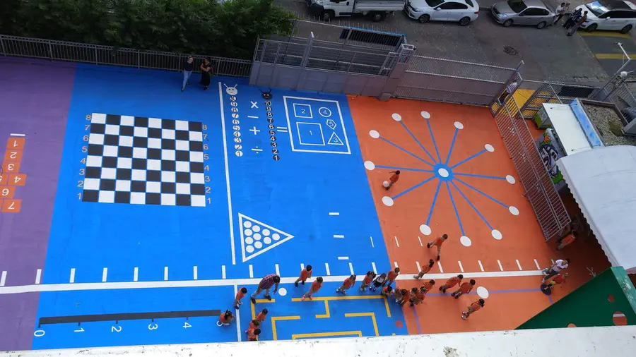 Okul Bahçesi Zemin Oyun Alanı Çizgileri