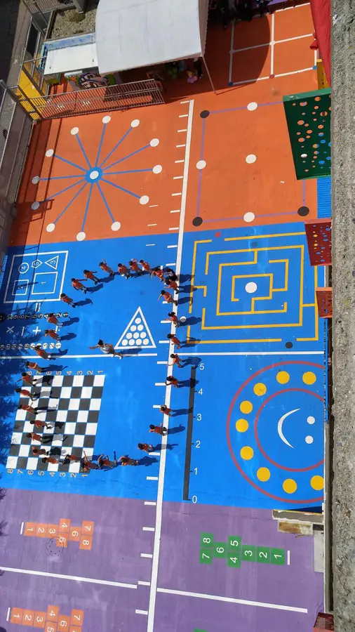 Okul Bahçesi Zemin Oyun Alanı Çizgileri