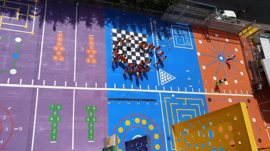 Okul Bahçesi Zemin Oyun Alanı Çizgileri