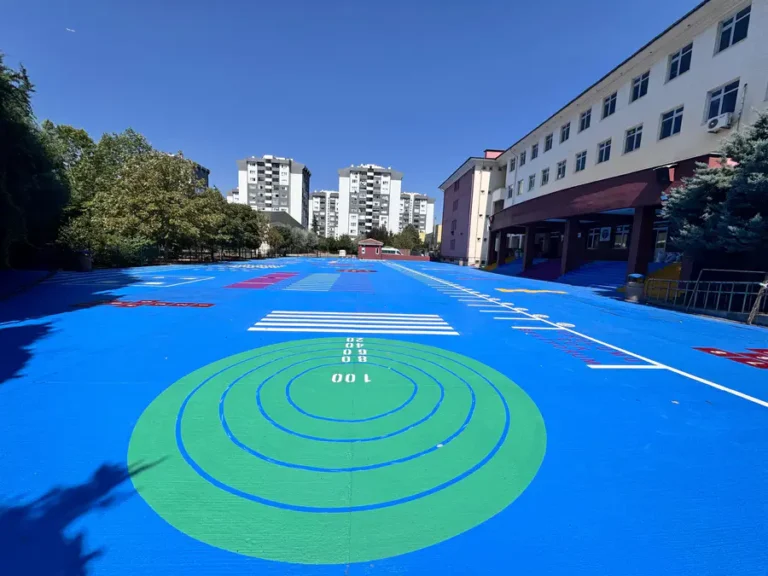 Okul Bahçesi Zemin Oyun Alanı Çizgileri