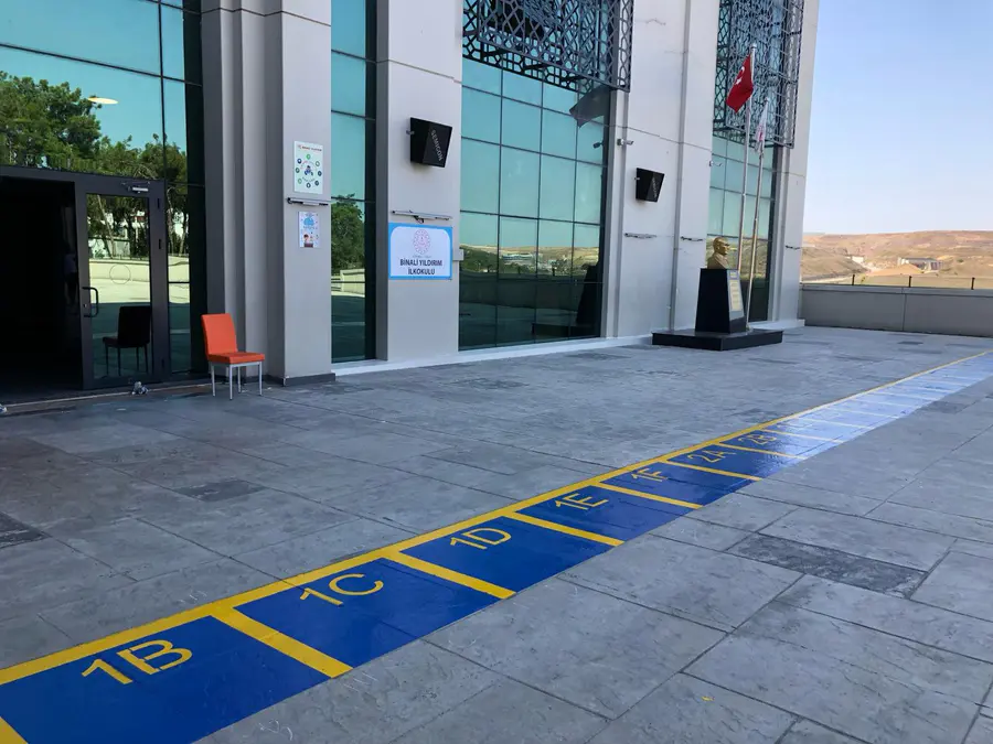 Okul Bahçesi Zemin Oyun Alanı Çizgileri