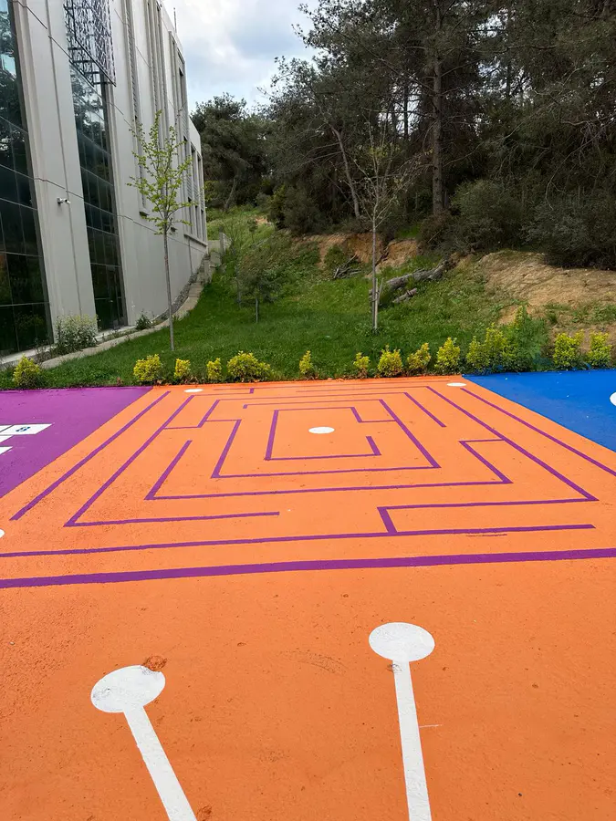 Okul Bahçesi Zemin Oyun Alanı Çizgileri