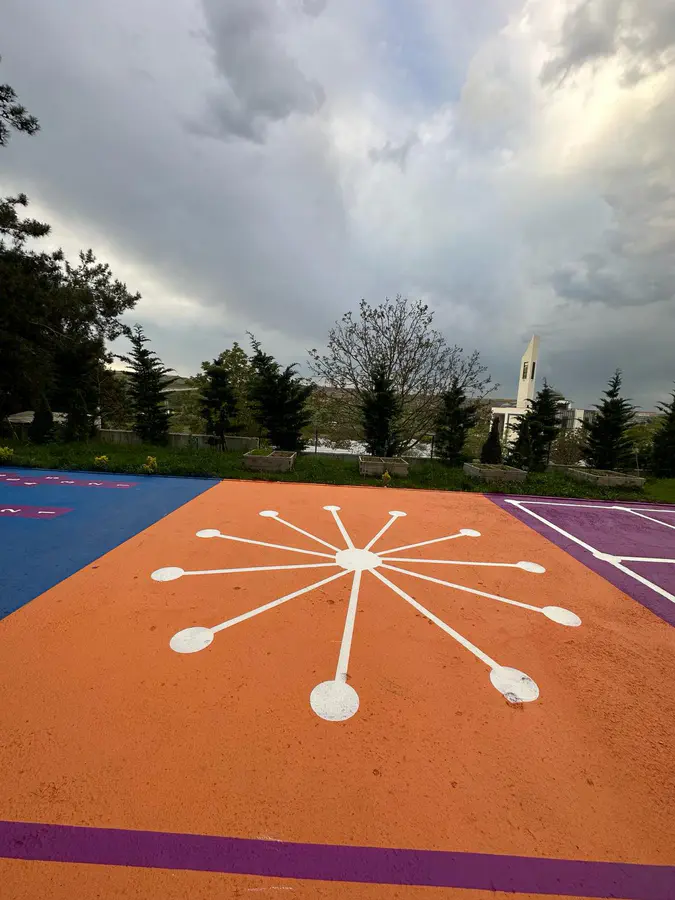 Okul Bahçesi Zemin Oyun Alanı Çizgileri