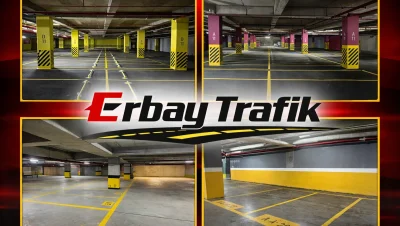 kapak-Endüstriyel Kapalı Otopark Zemin Çizgi Uygulamaları