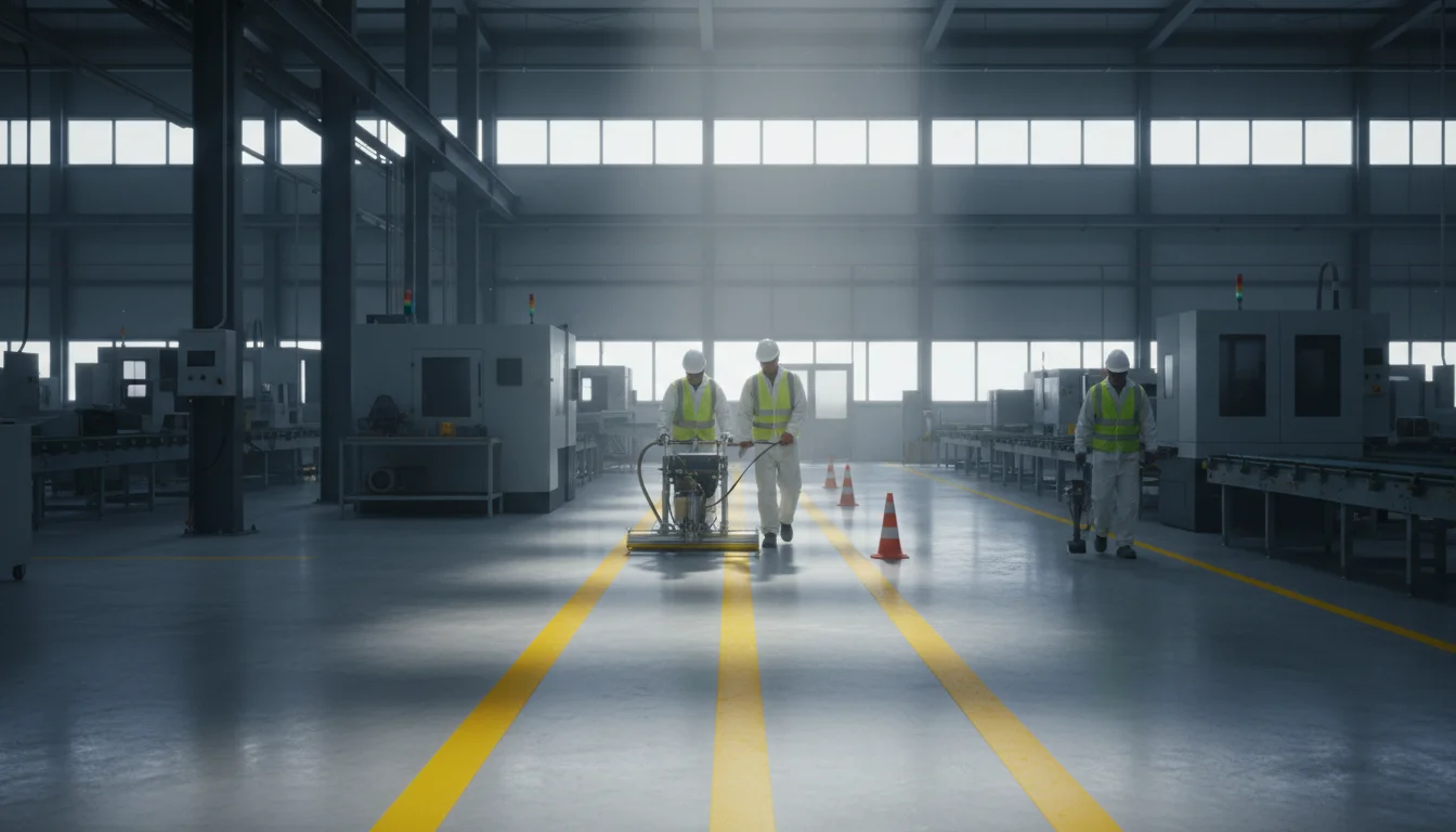 Endüstriyel Tesis Yaya Yolu Çizgi Boyama endustriyel tesis yaya yolu cizgi boyama 1773439910702