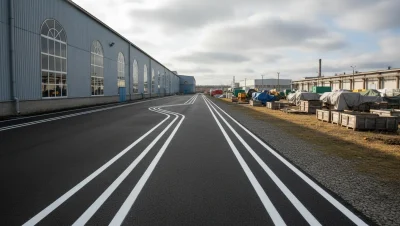 kapak-Fabrika Açık Alan Yaya Trafik Yolu Çizgi Uygulaması