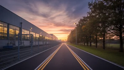 kapak-Fabrika Çevresi Güvenli Yaya Yolu Çizgileri