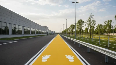 kapak-Fabrika Dış Alan Yaya Yolu İşaretleme Hizmeti