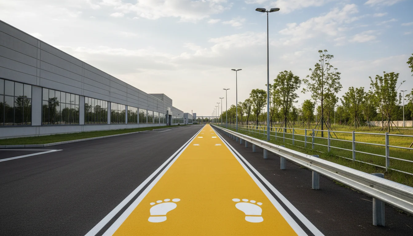 Fabrika Dış Alan Yaya Yolu İşaretleme Hizmeti 2 Fabrika Dış Alan Yaya Yolu İşaretleme Hizmeti