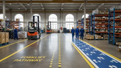 kapak-Fabrika Forklift Yolu ve Yaya Yolu Çizgileri