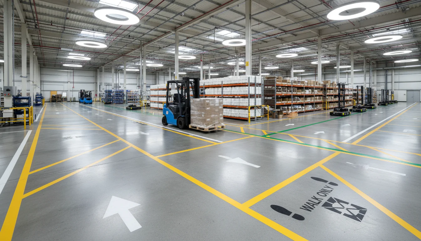 Fabrika İçi Trafik Düzeni Yol Çizgileri