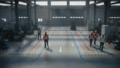 kapak-Fabrika İSG Standartlarına Uygun Zemin İşaretleme