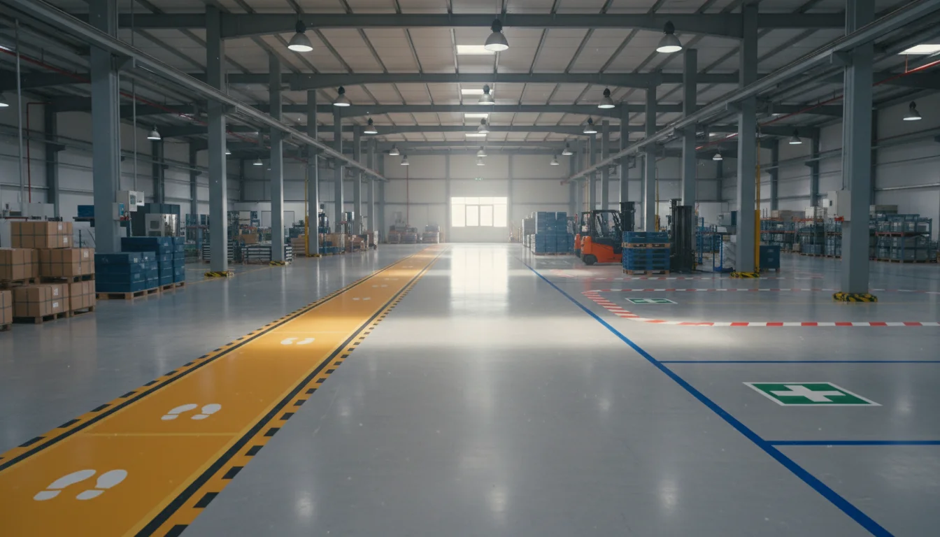 İSG Yönetmeliğine Uygun Fabrika Zemin İşaretleme 2 İSG Yönetmeliğine Uygun Fabrika Zemin İşaretleme