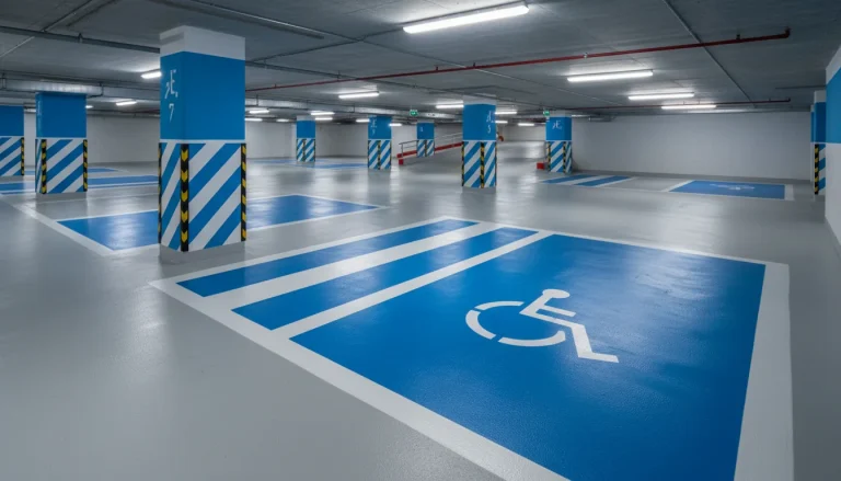 Kapalı Otopark Engelli Park Alanı İşaretleme