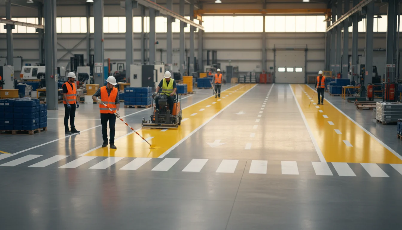 Profesyonel Fabrika İçi Yol Çizgi Hizmetleri