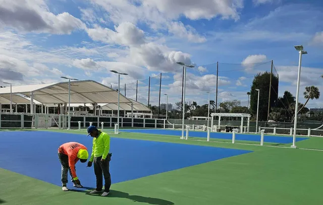 Profesyonel Tenis Kort Çizgileri